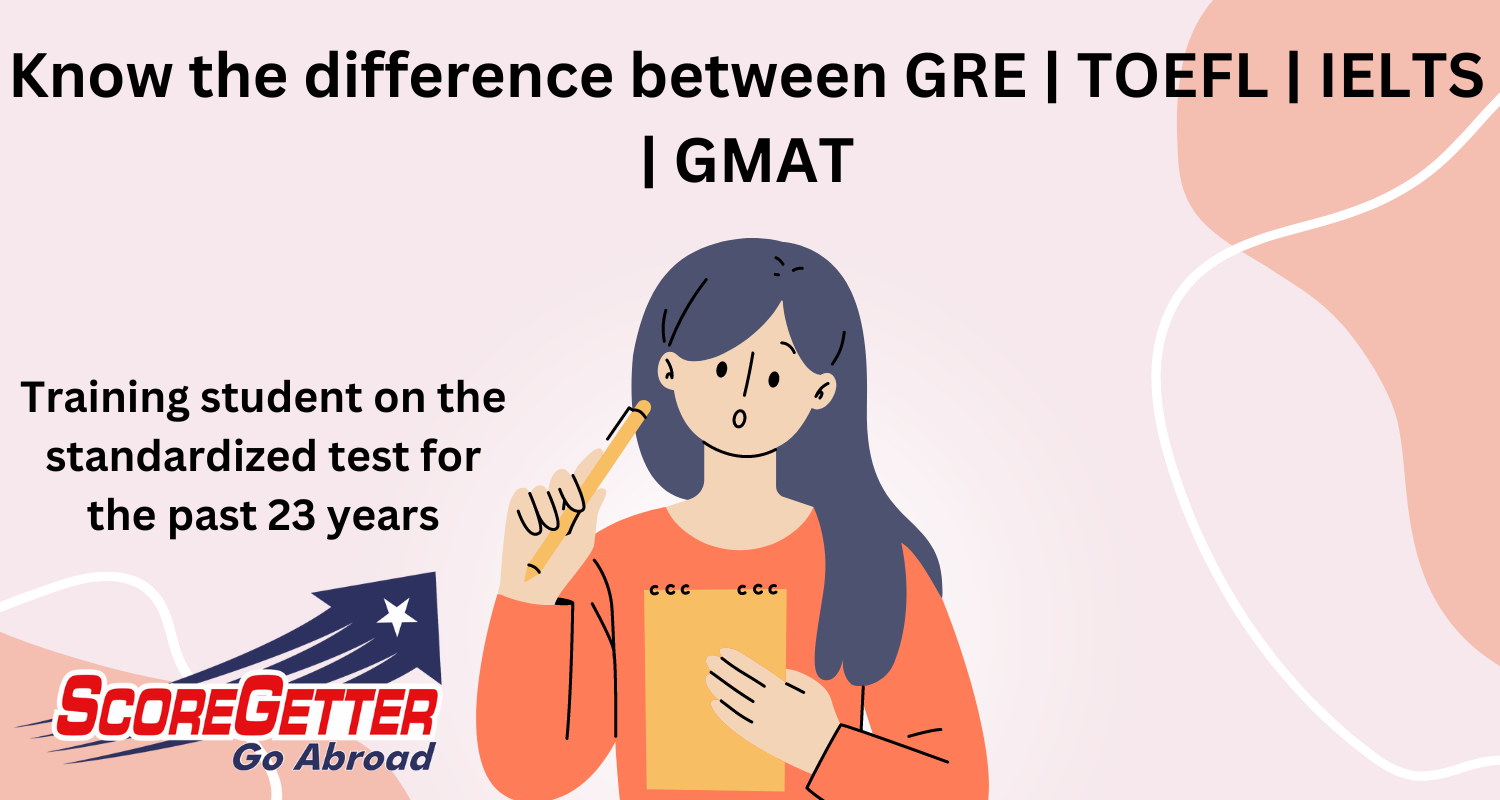 Difference Between GRE TOEFL IELTS GMAT Exams